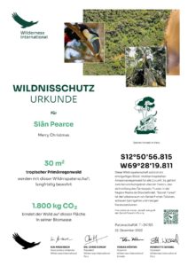 Beispiel Urkunde Wilderness International
